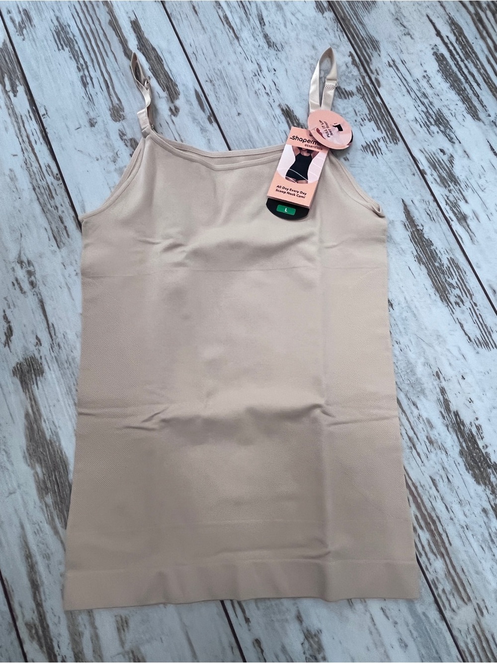 Shapermint Essentials All Day Every Day Scoop Neck Cami Womens Large Nude NWT